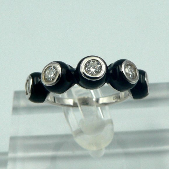 Sz 6 Genuine White Moissanite (VS-EF) Ring - Picture 1 of 6